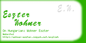 eszter wohner business card